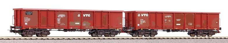 PIKO 58279 - H0 - 2-tlg. Set offener Güterwagen Eaos Rübenverkehr, VTG, Ep. VI